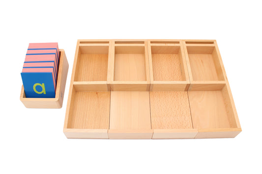 Birch Sorting Trays and Mini Sandpaper Letters
