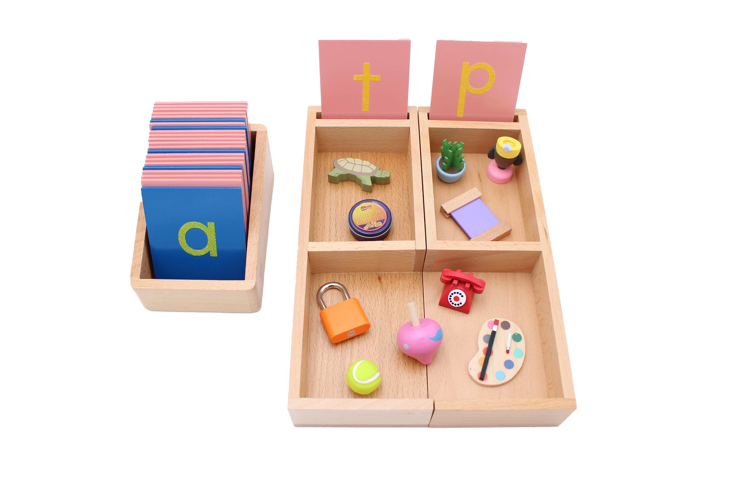 Birch Sorting Trays and Mini Sandpaper Letters